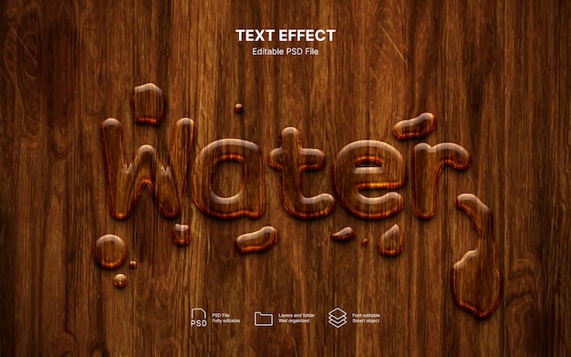 Water drop text effect