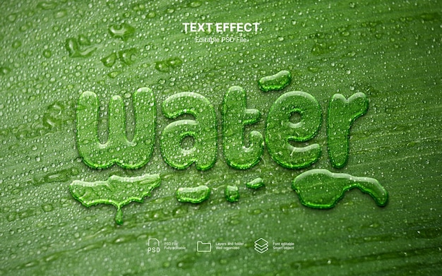 Water drop text effect
