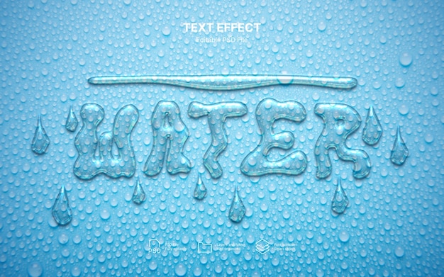 Water drop text effect
