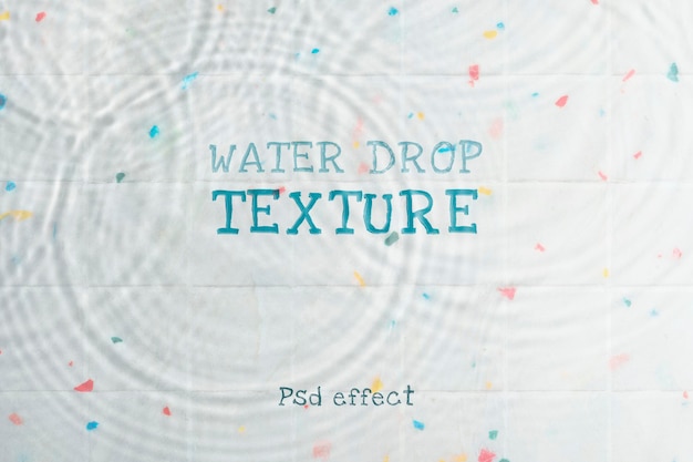 PSD water drop texture psd effect, photoshop add-on