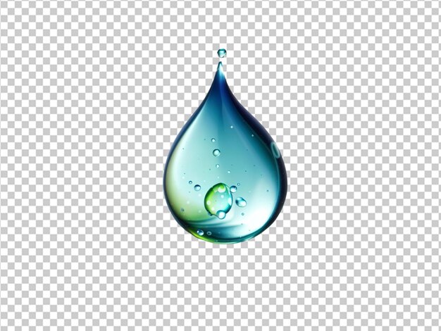 PSD a water drop that is blue and green