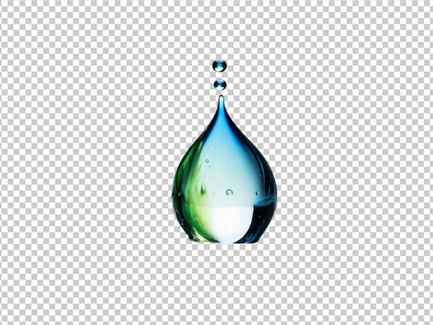 PSD a water drop that is blue and green