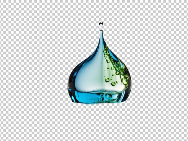 PSD a water drop that is blue and green