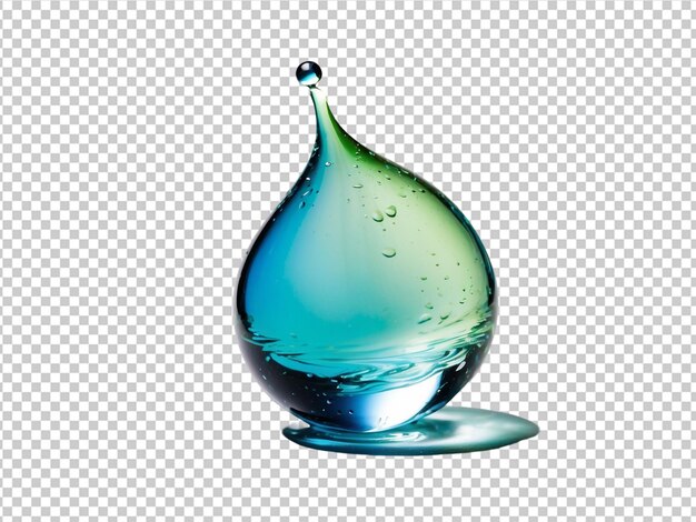 PSD una goccia d'acqua che è blu e verde