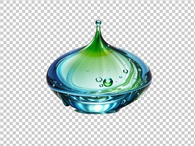 PSD a water drop that is blue and green