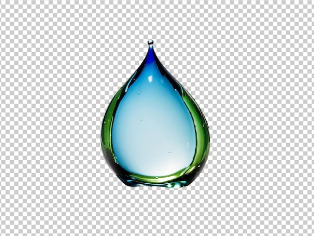PSD una goccia d'acqua che è blu e verde