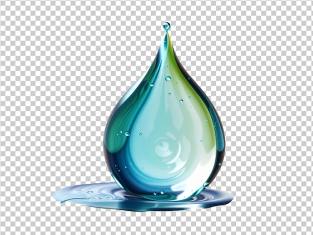 PSD a water drop that is blue and green