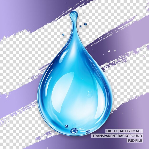 PSD goccia d'acqua 3d png clipart sfondo trasparente isolato