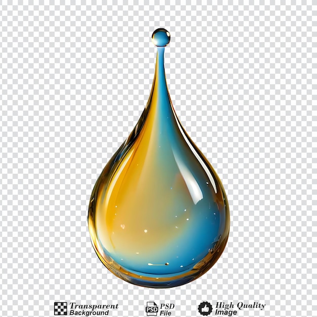 PSD water droplet isolated on transparent background