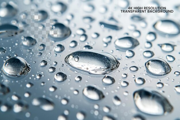 투명한 배경에 물방울이 떨어집니다.