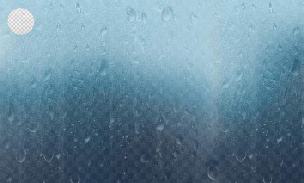 PSD water drops on transparent background