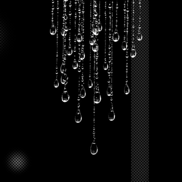 PSD water drops transparent background