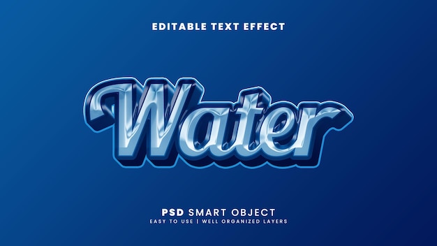 Water editable text effect