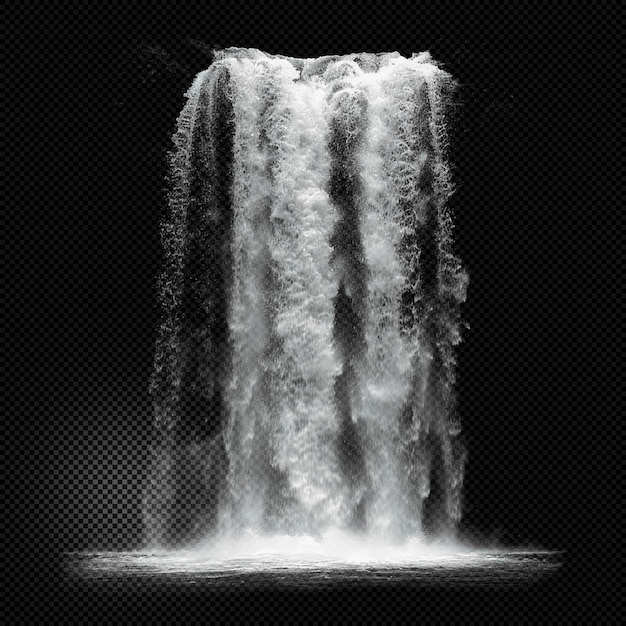 PSD water fall effect transparent background