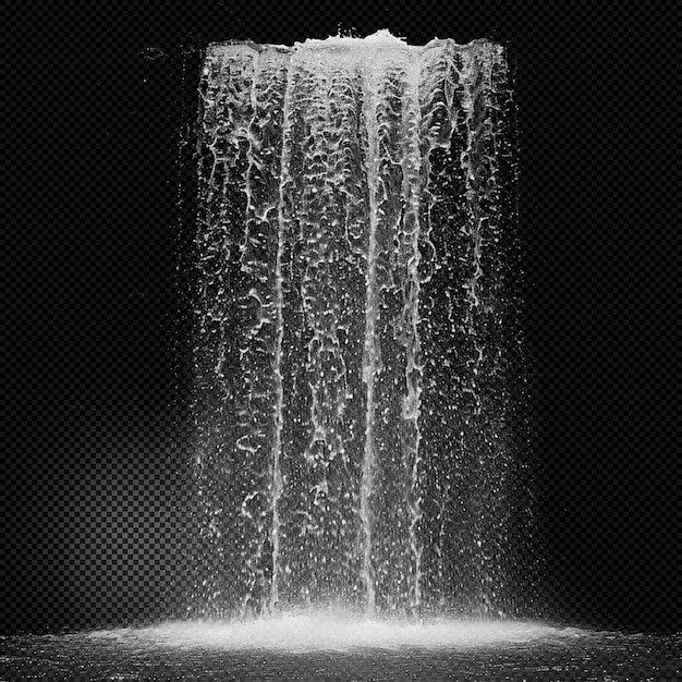 PSD effetto fontana d'acqua a cascata sfondo trasparente