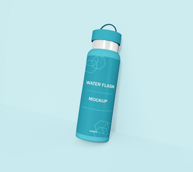 PSD water flask mockup