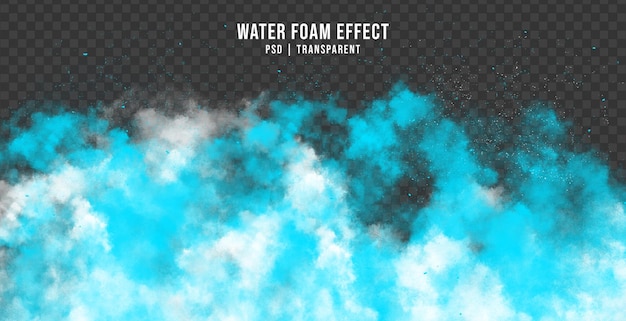 Water foam and fluid effect isolated on transparent background