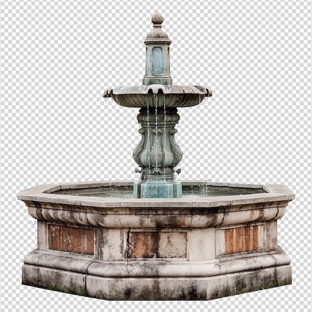 PSD water fountain on transparent background