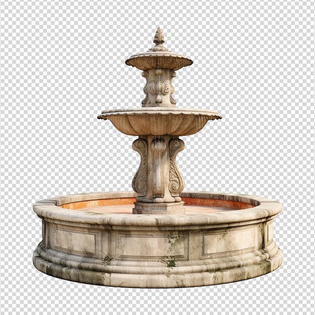 PSD water fountain on transparent background