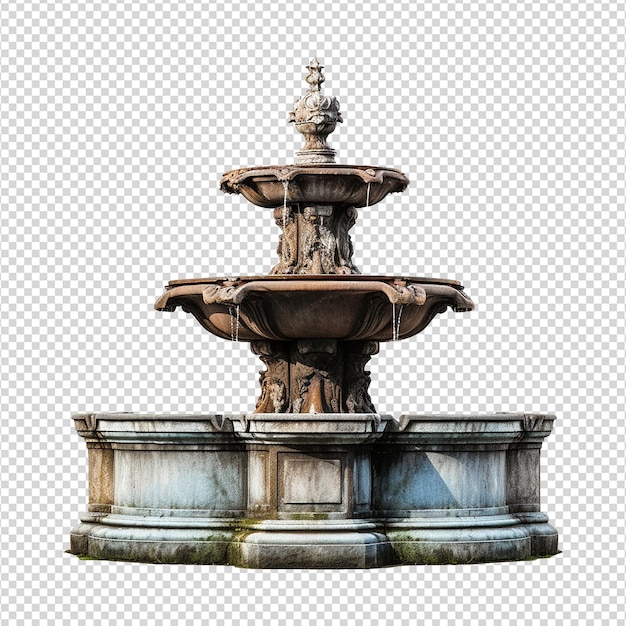 PSD water fountain on transparent background
