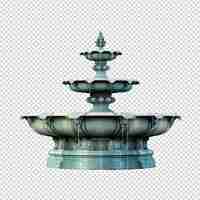 PSD water fountain on transparent background