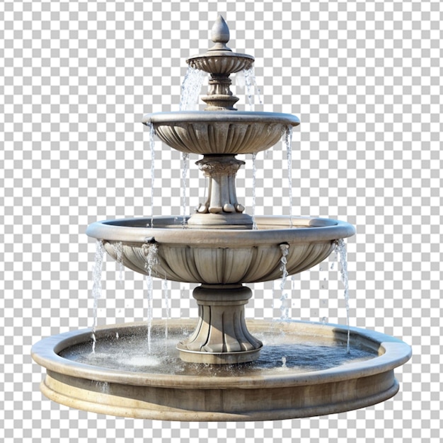 PSD fontana d'acqua sfondo trasparente