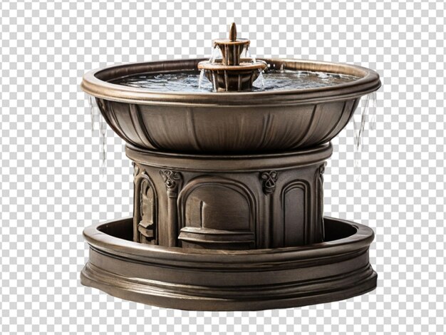 PSD water fountain on transparent background