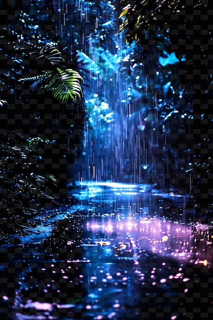 A water fountain with a palm tree in the background