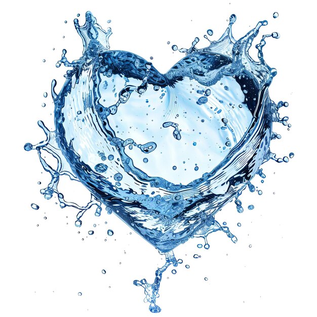 PSD water heart from splashes