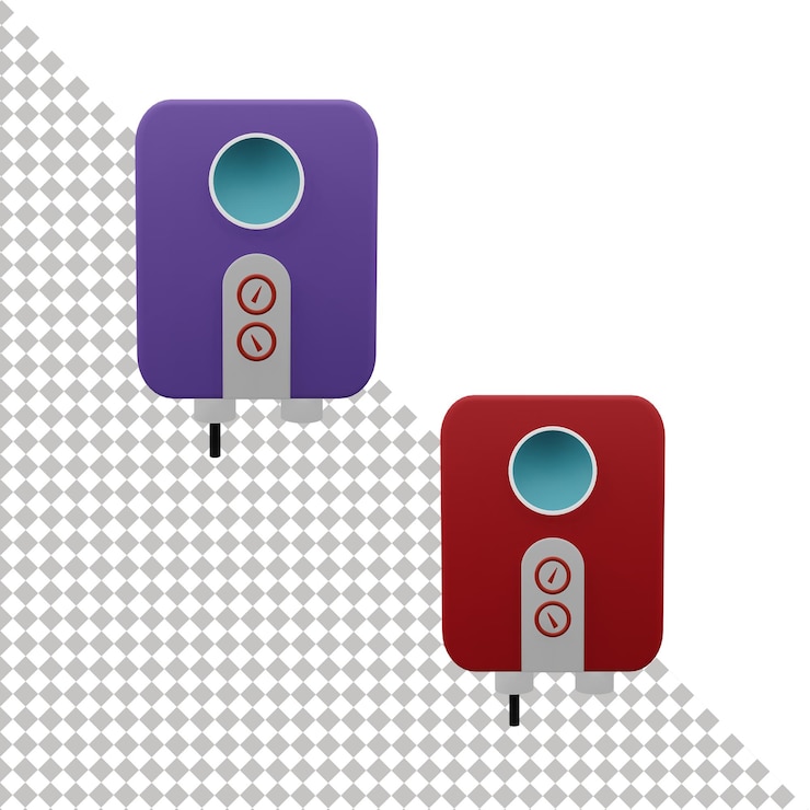 PSD water heater 3d icon