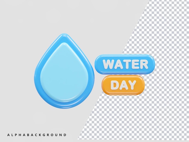 water icon 3d illustration