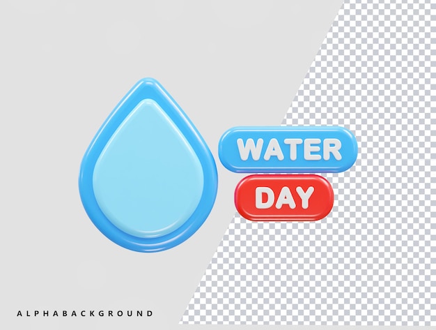 water icon 3d illustration