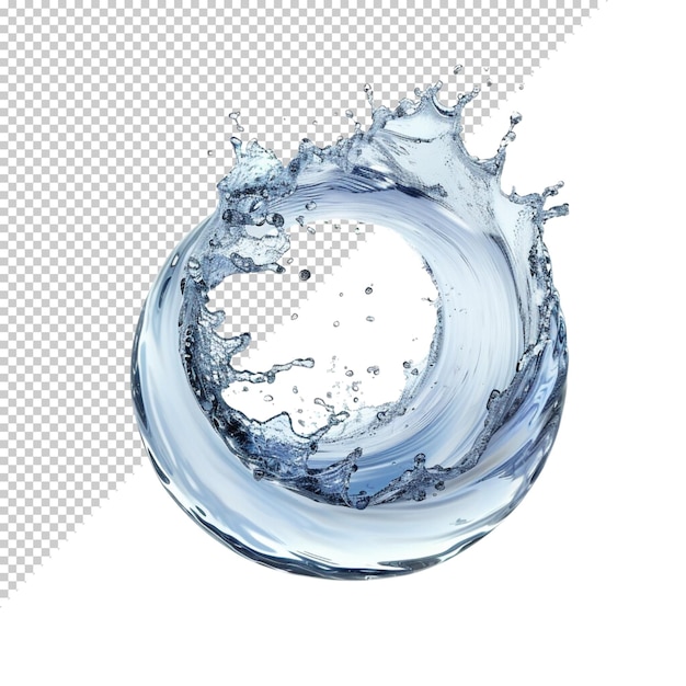 PSD water isolated on transparent background