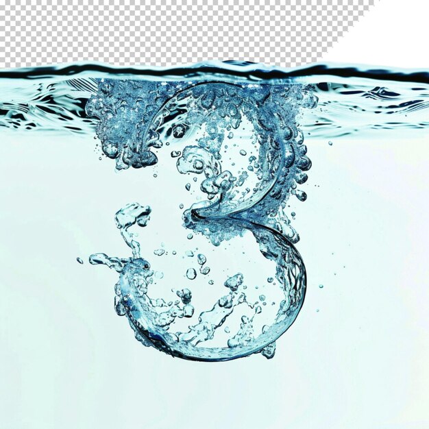 PSD water isolated on transparent background