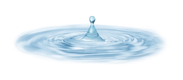 Water on isolated transparent background