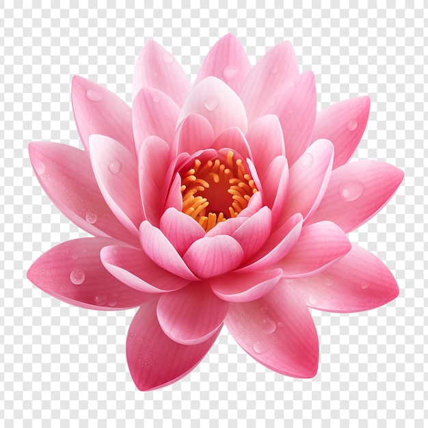 PSD 透明な背景に隔離された水蓮の花 png