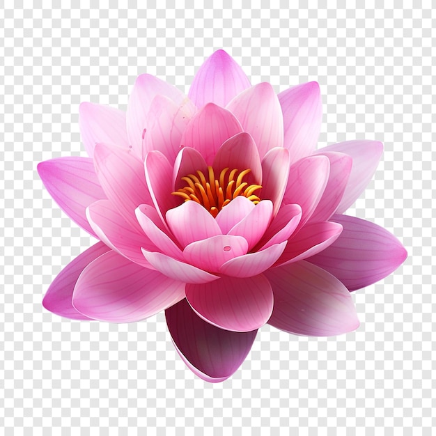 PSD water lily flower png isolated on transparent background