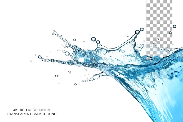 Water liquid splash isolated includes droplets on transparent background