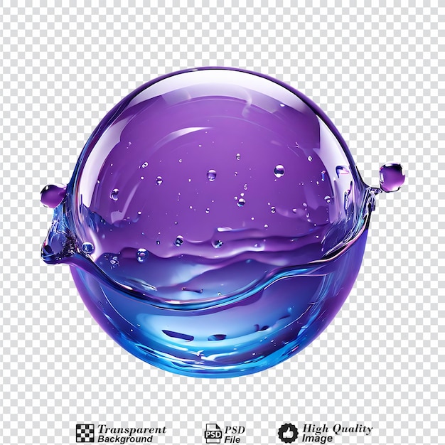 PSD water liquid splash in a shape isolated on transparent background