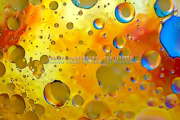 Water in oil in abstract on transparent background