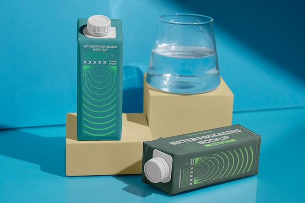 Water packaging mockup