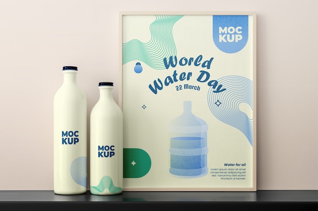 PSD water refill mockup design