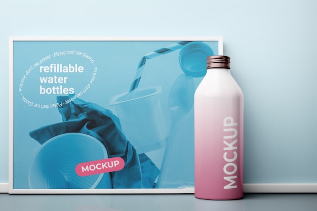 PSD water refill product mockup