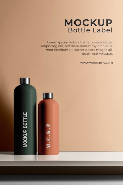 Water refill thermos mockup