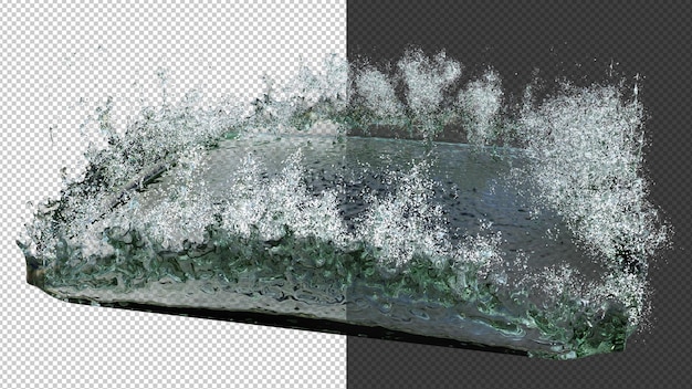 Water rimpelingen oppervlak geïsoleerd 3d render