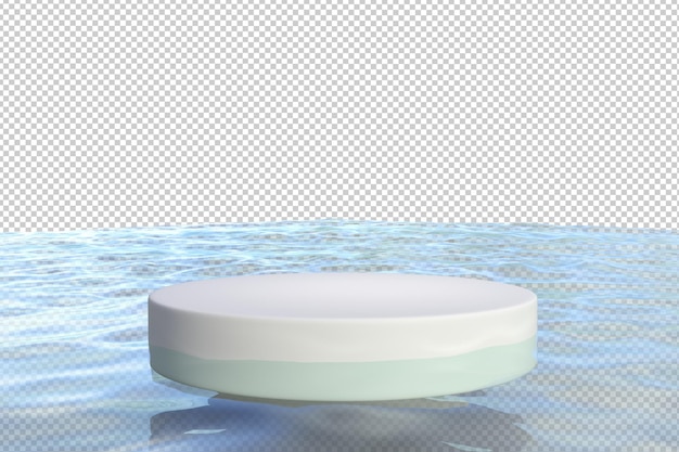 Water ripples surface isolated 3d render