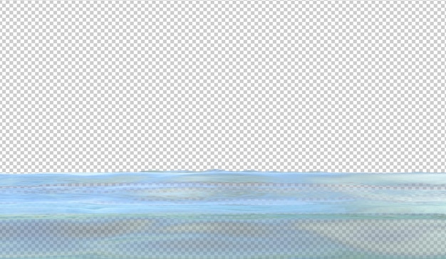 PSD 水の波紋表面分離3dレンダリング