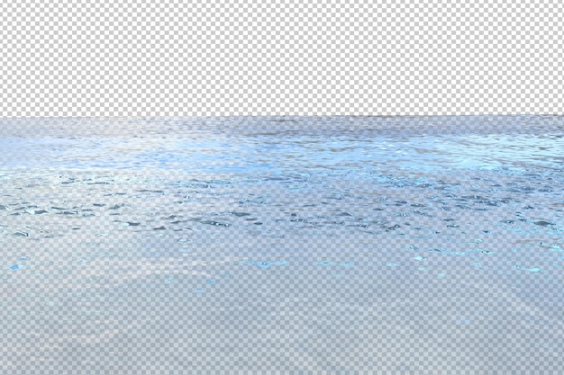 PSD water ripples surface isolated 3d render