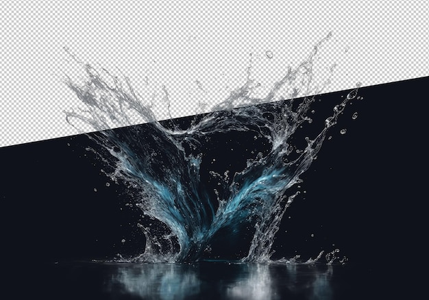 Water splash in dark background