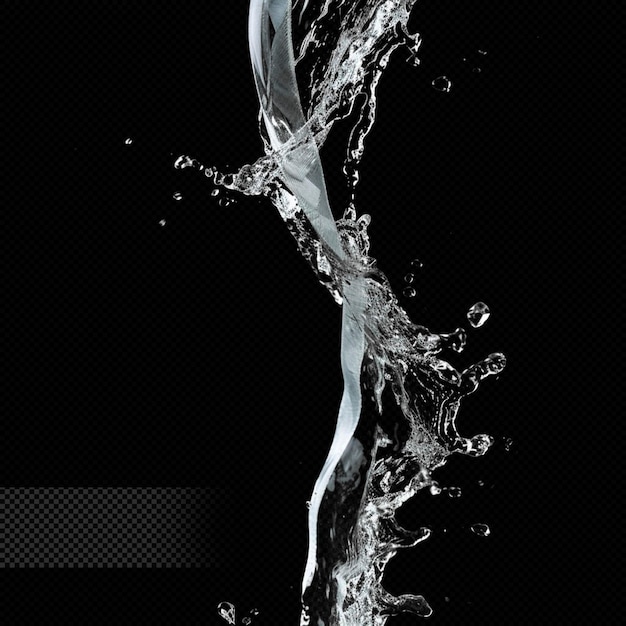 Water splash effect transparent background